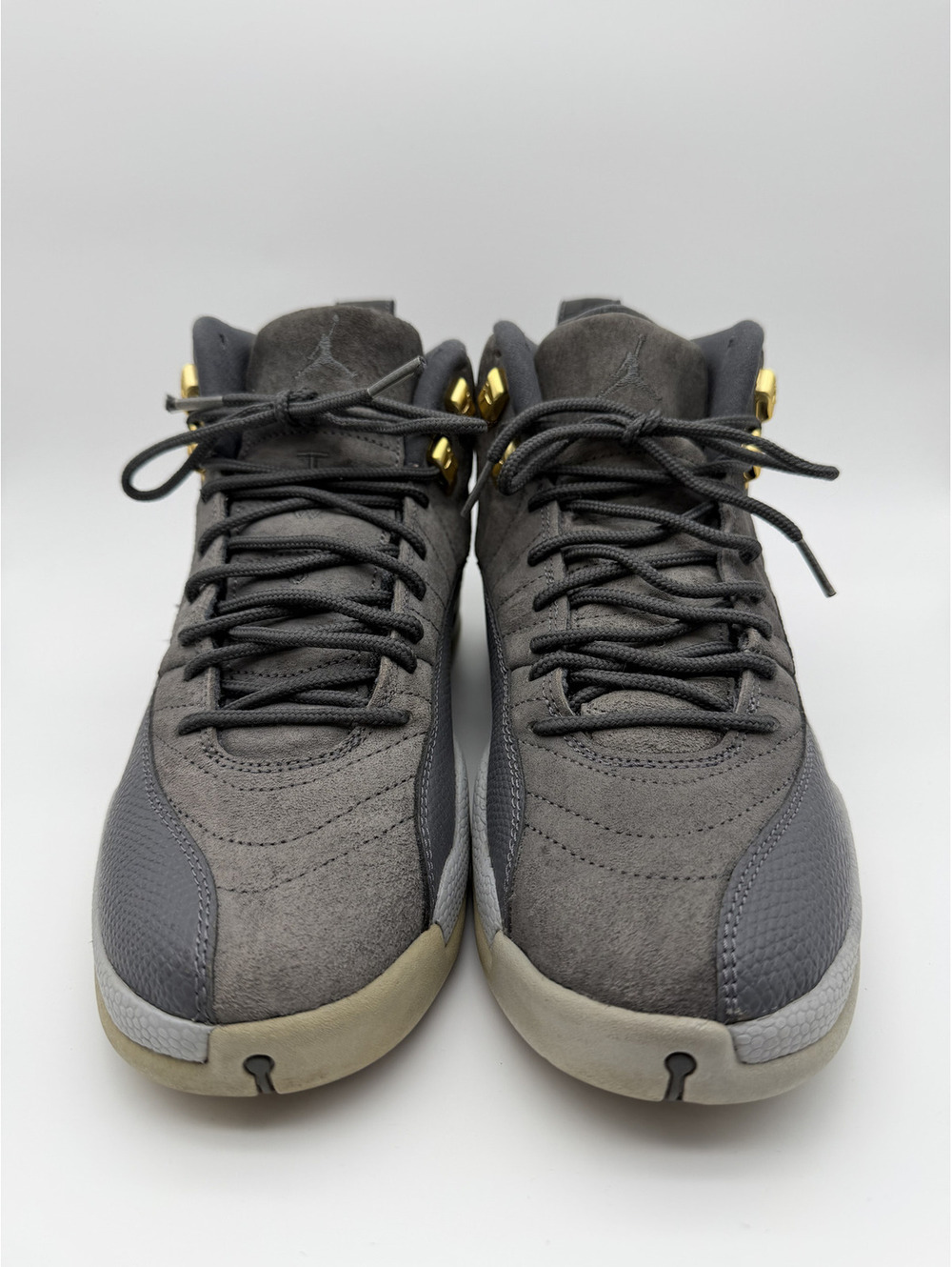 Air Jordan 12 Retro Dark Grey and Black Sneakers Size 8.5